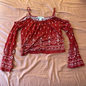 H&M Coachella Paisley Off Shoulder Top